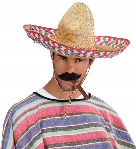 SOMBRERO MEKSYKAŃSKIE NATURALNE ZE WZOREM 50 CM na Arena.pl