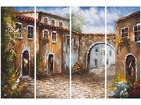 120CM 80 OBRAZ 4 ELEM UROKLIWA ULICZKA ŚCIENNY