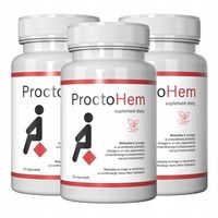 3x ProctoHem - ulga w walce z hemoroidami wsparcie naczyń krwionośnych 30 k