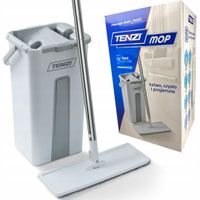 tenzi mop płaski z wyciskaczem - mop z wiadrem dwukomorowym