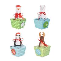 Kalendarz adwentowy pusty pudełka figurki prezent świąteczny