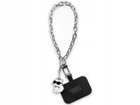 Pasek KARL LAGERFELD Universal Hand Strap Choupette Srebrny