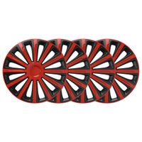 4x Kołpak 15 cali uniwersalny VERSACO TREND Czarno-Czerwony