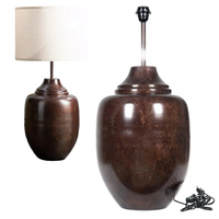 LAMPA PODŁOGOWA DO CZYTANIA 71cm E27 loftowa stojąca stołowa brązowa duża