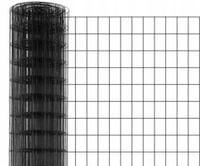SIATKA OGRODZENIOWA 150 cm POWLEKANA 1,5 m ZGRZEWANA 100x75 x10 mb antracyt