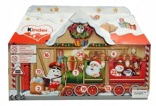 KINDER KALENDARZ ADWENTOWY DOMEK ZE SŁODYCZAMI CZEKOLADKI MIKOŁAJ cukierki na Arena.pl