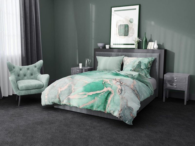 Pościel Satynowa 160X200 Minerals 005 100% Bawełna zdjęcie 2