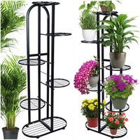 Stojak Metalowy Kwietnik Na 7 Doniczek Wielopoziomowy Rośliny Kwiaty Loft