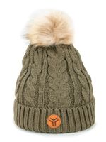 Czapka zimowa dziecięca z naszywką zielona 50-52 YOCLUB