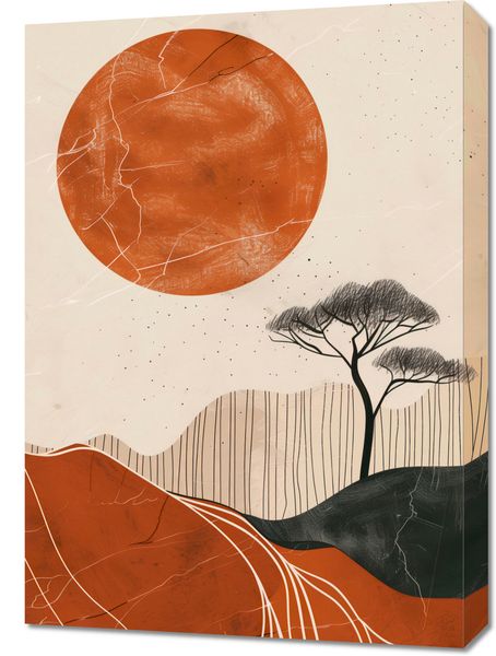 Obraz 50x70cm Afrykański Zachód Słońca zdjęcie 1