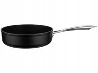 2 x Patelnia tradycyjna 24cm głęboka 2,5L Florina czarna aluminiowa indukcj