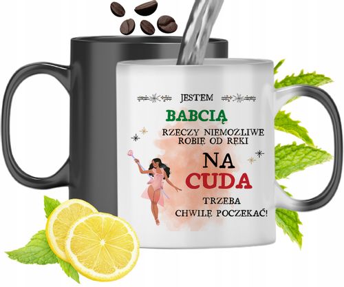 Kubek Magiczny Dla Babci Zmieniający Kolor Z Nadrukiem Ze Zdjęciem na Arena.pl