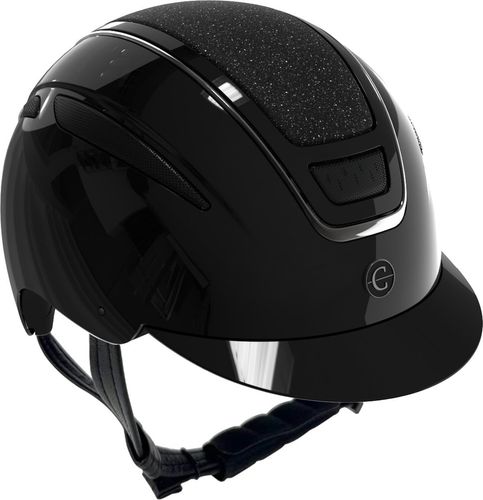 Kask jeździecki Elite, lakierowany czarny, 59-61 cm, Covalliero na Arena.pl