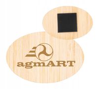 GRAWEROWANY Magnes na lodówkę owalny reklamowy Z TWOIM LOGO NAPISEM 200 szt