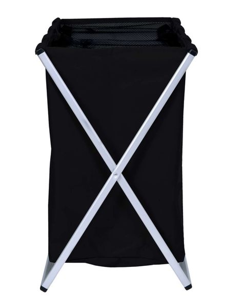 Trzykomorowy kosz na pranie TRIKO - 130L - czarny zdjęcie 3