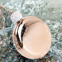 Piersiówki dla kobiet, okrągłe piersiówki ze stali nierdzewnej, kolby w