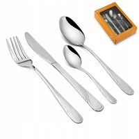 Obiadowy KOMPLET SZTUĆCÓW zestaw na 6 osób SZTUĆCE STOŁOWE Tadar Amazon