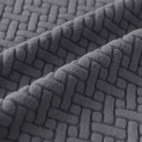 POKROWIEC NA FOTEL USZAK PODNÓŻEK PUF ELASTYCZNY ŻAKRAD JODEŁKA OEKO TEX CIEMNY SZARY na Arena.pl