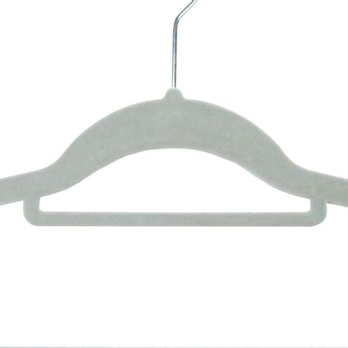 Wieszak welurowy Maxi komplet 10 szt - szary na Arena.pl