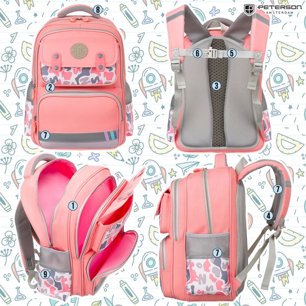 plecak ptn ps2-6081 pink zdjęcie 4