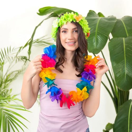 Naszyjnik hawajski kolorowy, 115 cm na Arena.pl