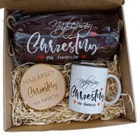 PREZENT dla od Ojca chrzestnego chrzest ręcznik