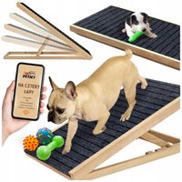 SCHODY RAMPA PODEST PODNÓŻEK POCHYLNIA REGULACJA DLA PSA KOTA DOSTAWKA PIES