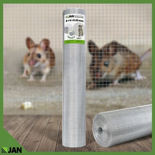 Siatka przeciw Gryzoniom 6x6x0,65 ocynk Hodowlana Na Woliery Zgrzewana 25m2 na Arena.pl