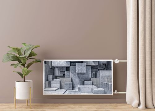 Osłona MAGNETYCZNA Kaloryfera Betonowe Bloki Efekt 3D 100cm x 60cm na Arena.pl