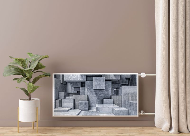 Osłona MAGNETYCZNA Kaloryfera Betonowe Bloki Efekt 3D 100cm x 60cm zdjęcie 7