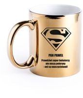 Elegancki złoty srebrny Kubek z grawerem IMIENIEM PREZENT DLA NAUCZYCIELA