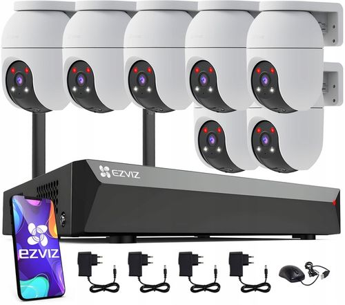 Zestaw do Monitoringu WiFi EZVIZ 7x C8c 2MP 1080p Rejestrator 8 Kanałów na Arena.pl