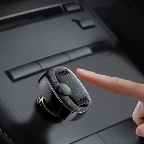 transmiter fm bluetooth karty tf sd ładowarka do samochodu 2x usb czarny na Arena.pl