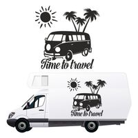 NAKLEJKA NA SAMOCHÓD TERENOWY dekoracyjna lato palmy KAMPER auto 70 cm