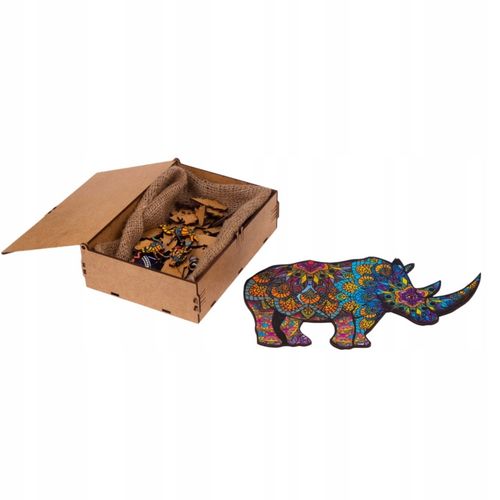 Puzzle Drewniane Eko 72 El. Rzadki Nosorożec A4 Puza4-01740 na Arena.pl