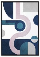 Plakat geometria abstrakcja 61x91 cm w czarnej ramie