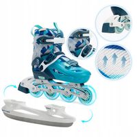 Łyżworolki dziecięce ATTABO Flashled regulowane 30-33 2w1 łyżwy i rolki