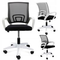 Fotel Biurowy Krzesło Obrotowe Do Pracy Przy Biurku Uniwersalny Mocny Biały