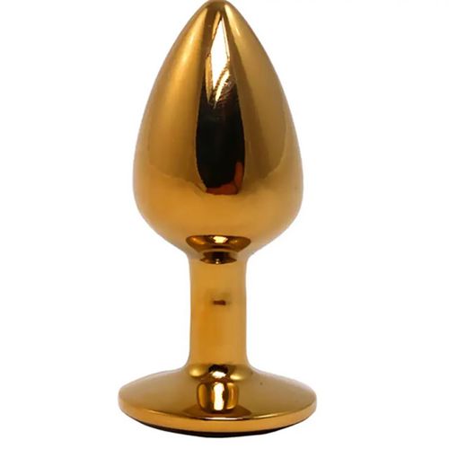 Gold Small Butt Plug With White Diamond na Arena.pl