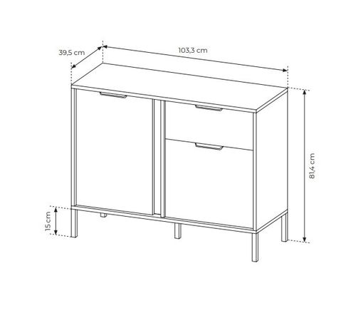 KOMODA Wąska LARS 2D1S 103 antracyt na Arena.pl
