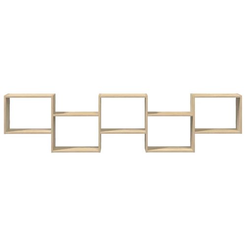 Półka ścienna kostka, 5 przegrodami, dąb sonoma na Arena.pl