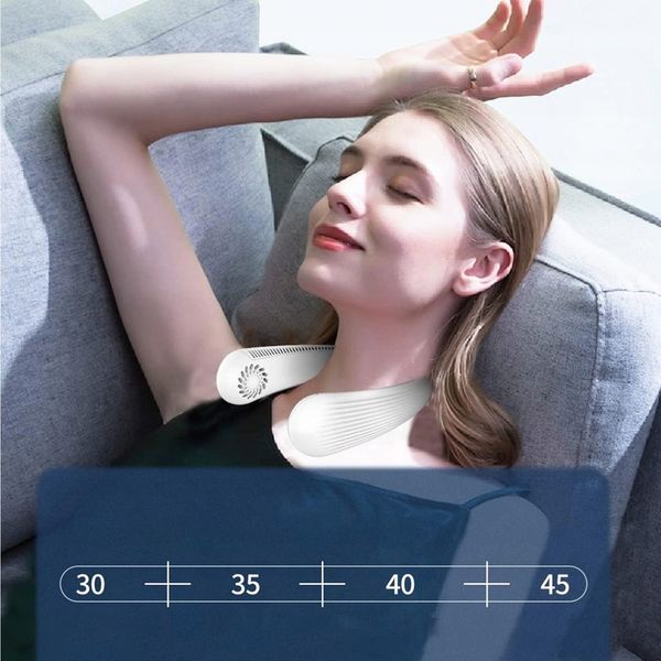 PRZENOŚNY WENTYLATOR WIATRAK NA SZYJĘ USB TRZY REGULOWANE PRĘDKOŚCI 3000mAh zdjęcie 7