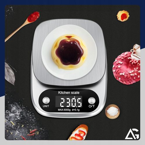 PRECYZYJNA WAGA KUCHENNA 5000g I 0,1g WYŚWIETLACZ LCD JUBILERSKA BATERIE na Arena.pl