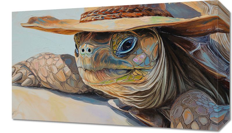 Obraz 50x30cm Żółwi Kapelusznik zdjęcie 1