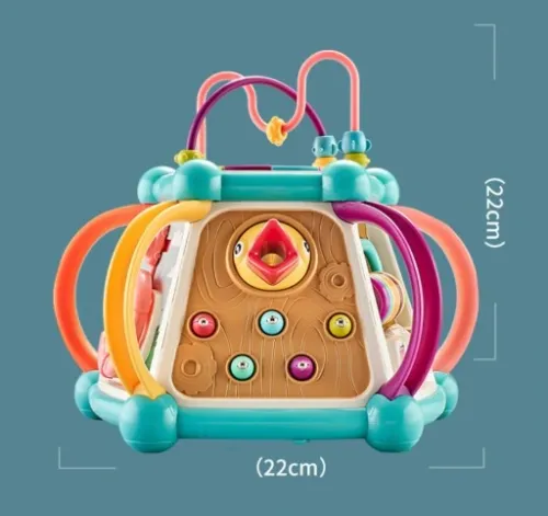 INTERAKTYWNA KOSTKA EDUKACYJNA DŹWIĘK ŚWIATŁO 7w1 na Arena.pl