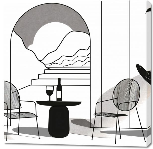 Obraz 100x100cm Relaks w Monochromie zdjęcie 1