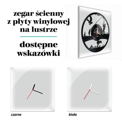 Zegar Ścienny z płyty winylowej na lustrze HOBBY 23 wzory 30x30 cm na Arena.pl