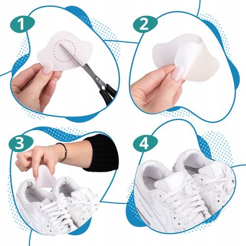 Łatki zapiętki naprawcze do butów 8 par czarne białe SULPO dwa rozmiary na Arena.pl