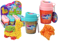 Squishy Kulki Styropianowe Masa w Kubeczku Pomarańczowy