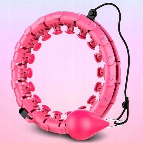 HULA HOP ODCHUDZAJĄCE Z WYPUSTKAMI MASAŻEREM 50 cm RÓŻOWE zdjęcie 14